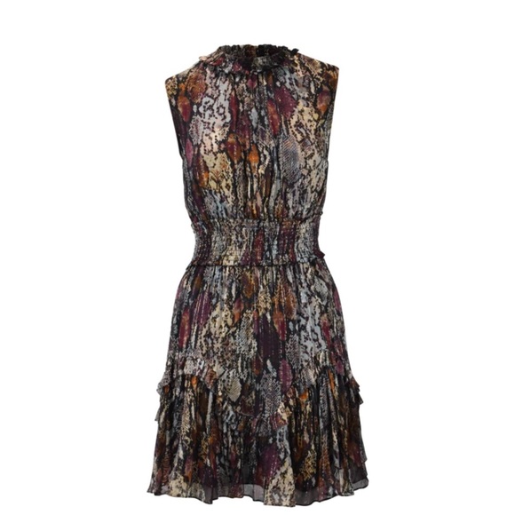 Rebecca Taylor sleeveless mini dress with cutout in back and ruffles worn once - Picture 2 of 4